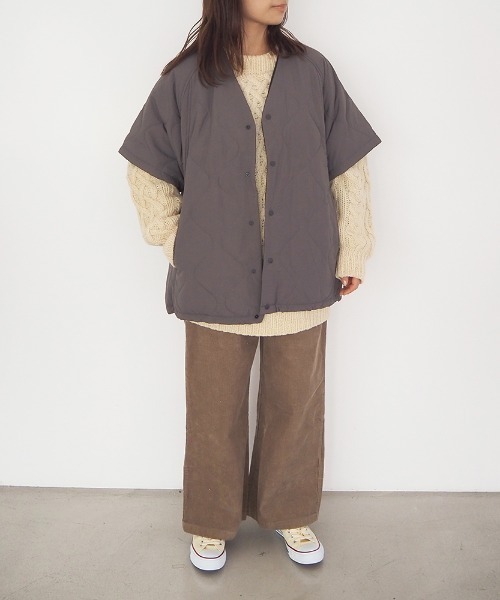 TIMELESS COMFORT（タイムレスコンフォート）の「DAN-TEN（ダンテン）コンフリーショートスリーブ（その他ルームウェア・レディース・ライトベージュ/チャコールグレー/セージグリーン・ONE SIZE）」の21枚目の写真