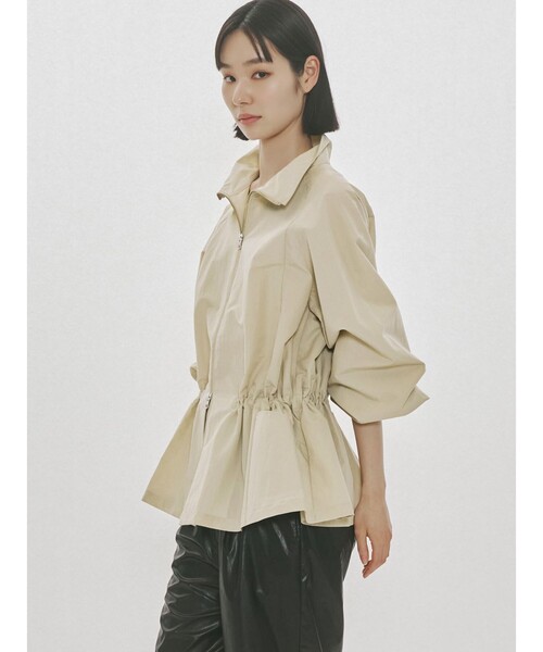 MIDIUMISOLID(ミディウミソリッド)の「MIDIUMISOLID for Ladies テントラインジップジャケット(その他アウター・レディース・ベージュ/ブラック・FREE)」の19枚目の写真