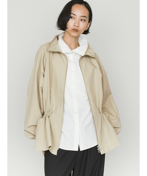 MIDIUMISOLID(ミディウミソリッド)の「MIDIUMISOLID for Ladies テントラインジップジャケット(その他アウター・レディース・ベージュ/ブラック・FREE)」の14枚目の写真