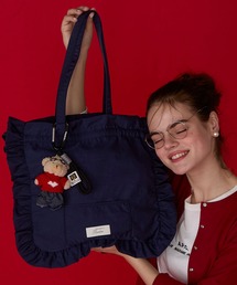 BONLECILL Marche（ボンルシールマルシェ）の「【BONLECILL Marche】《マチあり》フリルドロストトートバッグ（トートバッグ）」