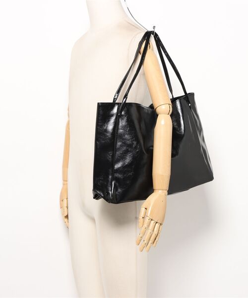 Burner(バーナー)の「【OKUOKU 0909】レザー調シンプル トートバッグ oku-bag-6-10(トートバッグ・レディース・ブラック・FREE)」の7枚目の写真
