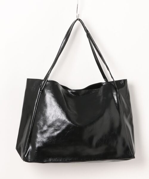 Burner(バーナー)の「【OKUOKU 0909】レザー調シンプル トートバッグ oku-bag-6-10(トートバッグ・レディース・ブラック・FREE)」の8枚目の写真