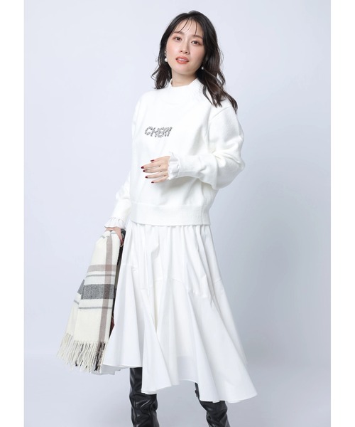 ベルト付きミディフレアスカート（スカート）｜Apuweiser-riche