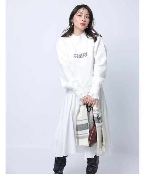 ベルト付きミディフレアスカート（スカート）｜Apuweiser-riche