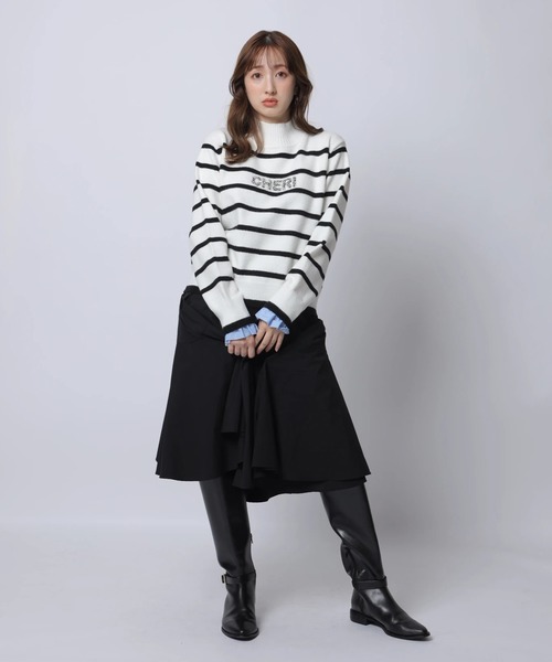 ベルト付きミディフレアスカート（スカート）｜Apuweiser-riche