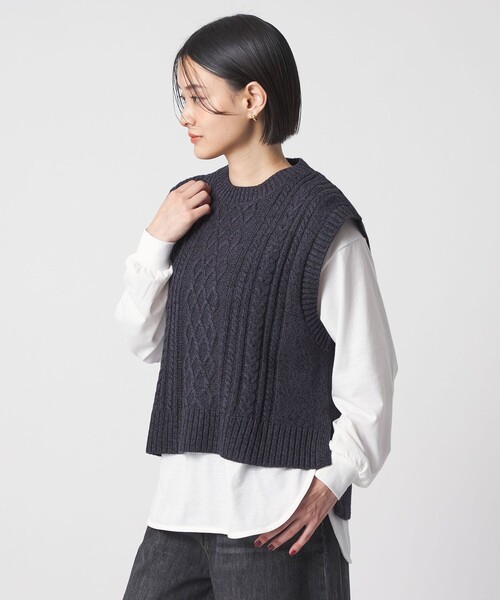 セール】アランニットベスト＋カットソー＜A DAY IN THE LIFE