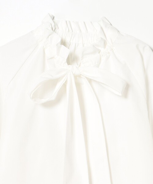 BEAMS HEART（ビームスハート）の「【セレモニー・ハレの日】ボウタイ ギャザー ブラウス（シャツ/ブラウス・レディース・サックスブルー/オフホワイト/ネイビー・FREE）」の14枚目の写真