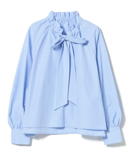 BEAMS HEART（ビームスハート）の「【セレモニー・ハレの日】ボウタイ ギャザー ブラウス（シャツ/ブラウス・レディース・サックスブルー/オフホワイト/ネイビー・FREE）」の10枚目の写真