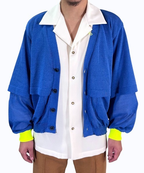 masterkey（マスターキー）の「mcg3746-EAGLE-CARDIGAN レイヤーカーディガン(MK26S-K-18)（カーディガン/ボレロ・メンズ・ブルー/ブラック/ベージュ・2/1）」の12枚目の写真