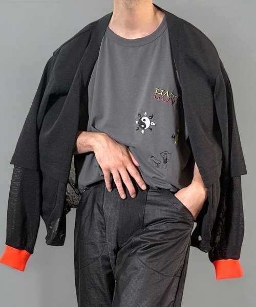 masterkey（マスターキー）の「mcg3746-EAGLE-CARDIGAN レイヤーカーディガン(MK26S-K-18)（カーディガン/ボレロ・メンズ・ブルー/ブラック/ベージュ・2/1）」の21枚目の写真