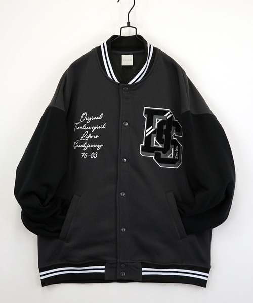 セール】【GROOVY STORE】ビッグサイズ スウェット ドットスタジャン