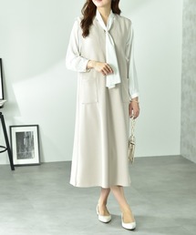 INTERPLANET（インタープラネット）の「ダンボールニットフレンチスリーブ深Ｖワンピース（ワンピース）」