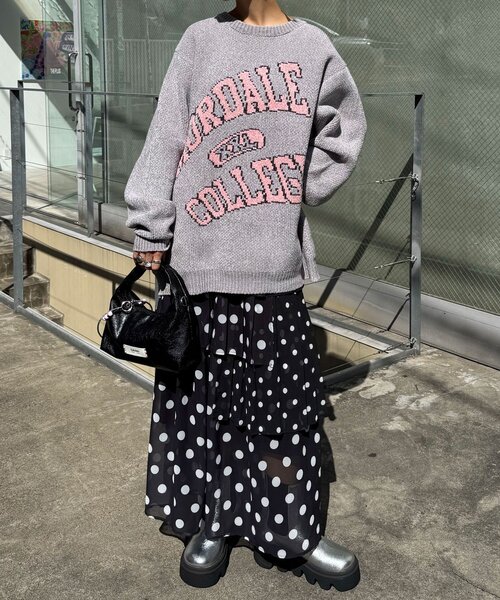 CIAOPANIC(チャオパニック)の「ドットプリーツティアードスカート(スカート・レディース・オフホワイト/ブラック/ベージュ・ONE SIZE)」の21枚目の写真