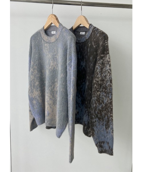 VIBGYOR（ヴィブジョー）の「【Korea Select】 ブラッシュニット（CN）（ニット/セーター・メンズ・ブラウン/グレー・FREE）」の3枚目の写真