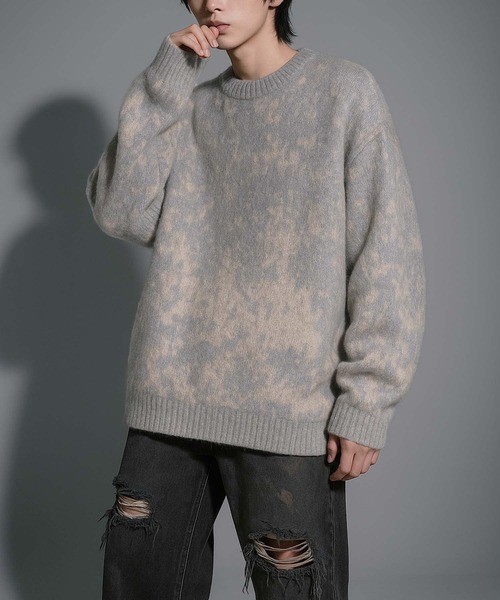 VIBGYOR（ヴィブジョー）の「【Korea Select】 ブラッシュニット（CN）（ニット/セーター・メンズ・ブラウン/グレー・FREE）」の21枚目の写真