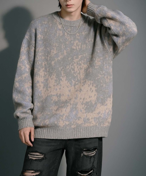 VIBGYOR（ヴィブジョー）の「【Korea Select】 ブラッシュニット（CN）（ニット/セーター・メンズ・ブラウン/グレー・FREE）」の18枚目の写真