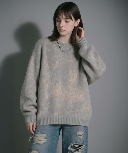 VIBGYOR（ヴィブジョー）の「【Korea Select】 ブラッシュニット（CN）（ニット/セーター・メンズ・ブラウン/グレー・FREE）」の16枚目の写真