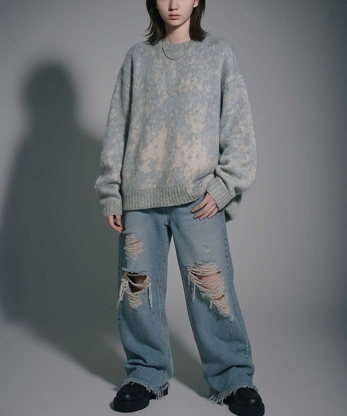 VIBGYOR（ヴィブジョー）の「【Korea Select】 ブラッシュニット（CN）（ニット/セーター・メンズ・ブラウン/グレー・FREE）」の14枚目の写真