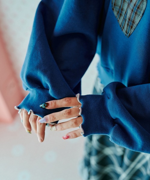 kutir（クティール）の「【クティールとレトロ】Disney/ディズニー　ミッキーマウス＆ミニーマウス／ハートパッチワークメロースウェット（スウェット・レディース・イエロー/レッド/ブルー・FREE）」の10枚目の写真