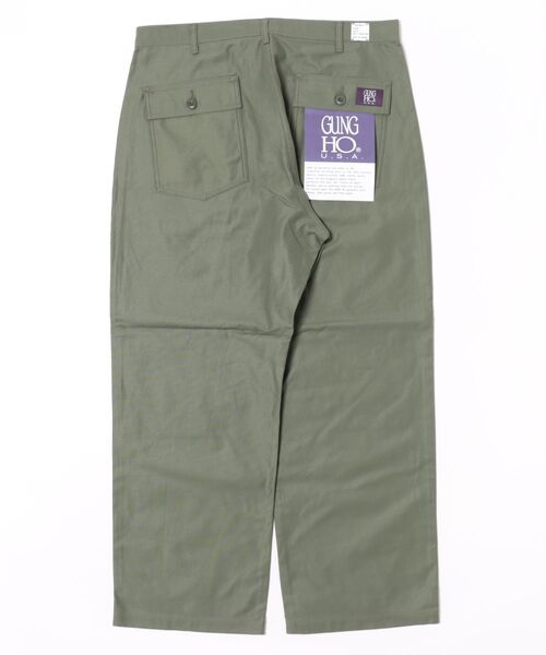 GUNG HO（ガンホー）の「GUNG HO/ ガンホー　BACK STAIN 4POCKETS WIDE FATIGUE TROUSER（その他パンツ・メンズ・オリーブ・MEDIUM/LARGE/X-LARGE）」の11枚目の写真