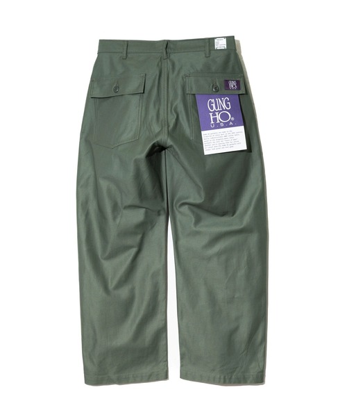 GUNG HO（ガンホー）の「GUNG HO/ ガンホー　BACK STAIN 4POCKETS WIDE FATIGUE TROUSER（その他パンツ・メンズ・オリーブ・MEDIUM/LARGE/X-LARGE）」の8枚目の写真