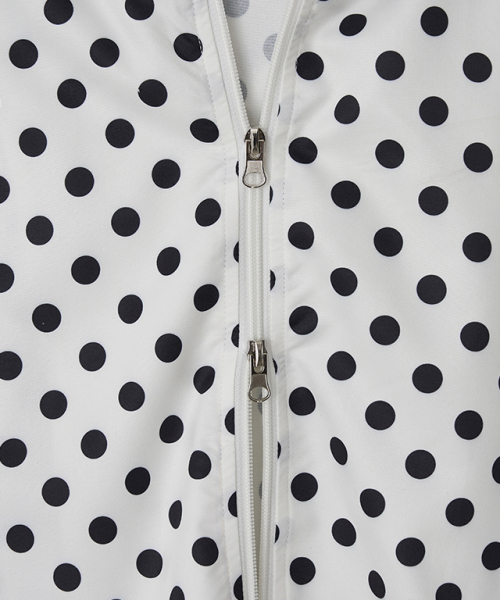 RONRON(ロンロン)の「HOODED WINDBREAKER JUMPER WHITE BLACK DOT(ナイロンジャケット・レディース・その他・FREE)」の7枚目の写真