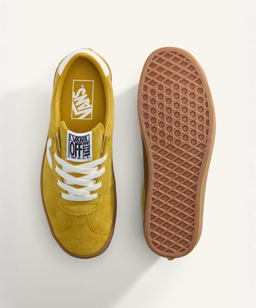 VANS（バンズ）の「スポーツロー ピッグスエード / Sport Low PIG SUEDE Heritage M VN000D1PEMX1（スニーカー・メンズ・マスタード・4.5/5/5.5/6/6.5/7/7.5/8/8.5/9/9.5/10/4/11）」の3枚目の写真