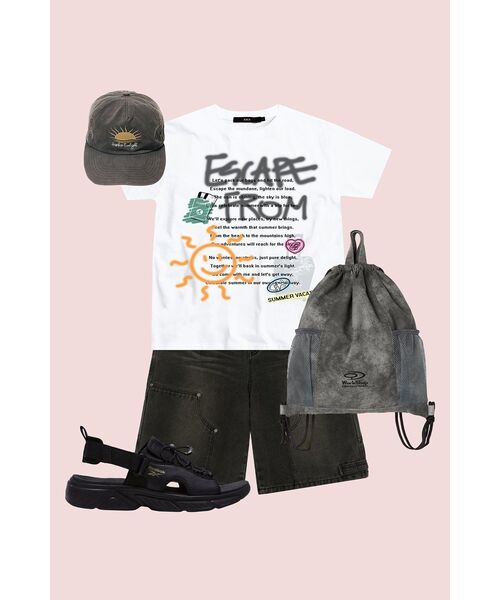 ESCAPEFROM(エスケープフロム)の「サマー バケーション プリント Tシャツ ホワイト(Tシャツ/カットソー・レディース・その他・SMALL/MEDIUM/LARGE)」の13枚目の写真