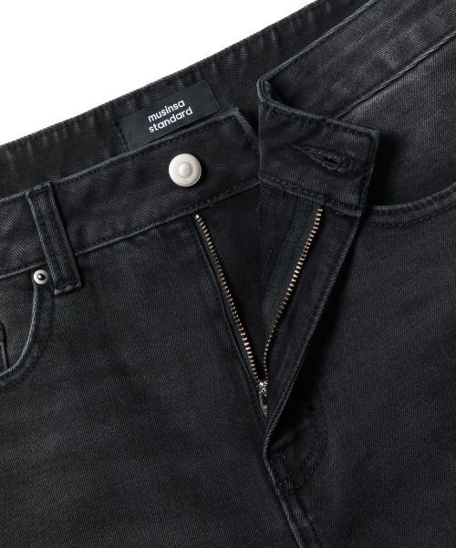 MUSINSA STANDARD WOMAN（ムシンサスタンダードウーマン）の「[クールタンダード] ウィメンズ ワイドデニムパンツ [ウォッシュドブラック]（デニムパンツ・レディース・その他・30/24/25/26/27/28/29）」の3枚目の写真
