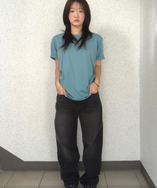 MUSINSA STANDARD WOMAN（ムシンサスタンダードウーマン）の「[クールタンダード] ウィメンズ ワイドデニムパンツ [ウォッシュドブラック]（デニムパンツ・レディース・その他・30/24/25/26/27/28/29）」の13枚目の写真