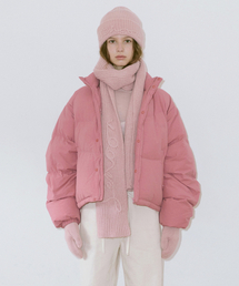 Sinoon シヌーン　ピンク ショート丈ダウンジャケット SINOON｜シヌーンのダウンジャケット/コート（ピンク/桃色系）通販