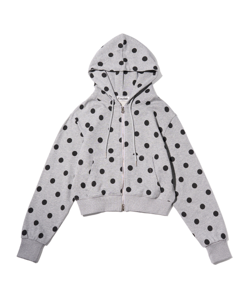 YOUHEE（ユヒ）の「PETITE PATTERN HOOD ZIP-UP MELANGE GREY（パーカー・レディース・その他・SMALL/MEDIUM）」の8枚目の写真