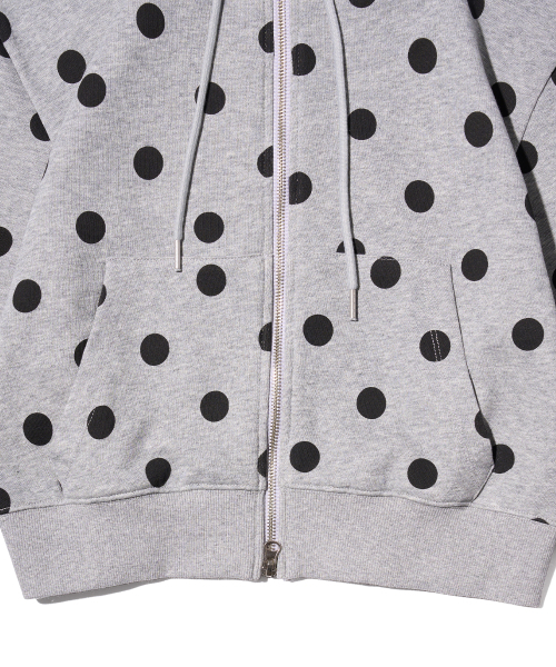 YOUHEE（ユヒ）の「PETITE PATTERN HOOD ZIP-UP MELANGE GREY（パーカー・レディース・その他・SMALL/MEDIUM）」の4枚目の写真