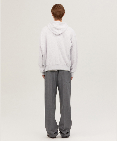NOHANT(ノアン)の「LONELY/LOVELY SALT WASHING HOODIE ZIP-UP ASH GRAY(パーカー・レディース・ライトグレー・LARGE/SMALL/MEDIUM)」の6枚目の写真
