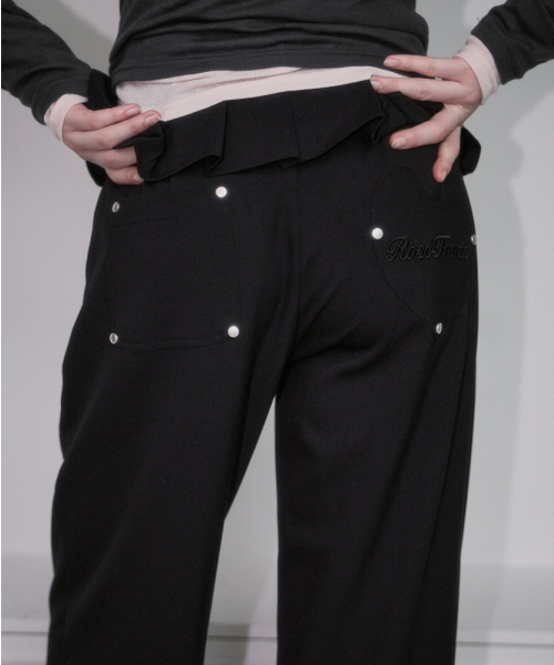 ROSEFRANTZ（ロゼフランツ）の「Pleats Layered Wide Slacks [Black]（スラックス・レディース・ブラック・SMALL/MEDIUM）」の4枚目の写真