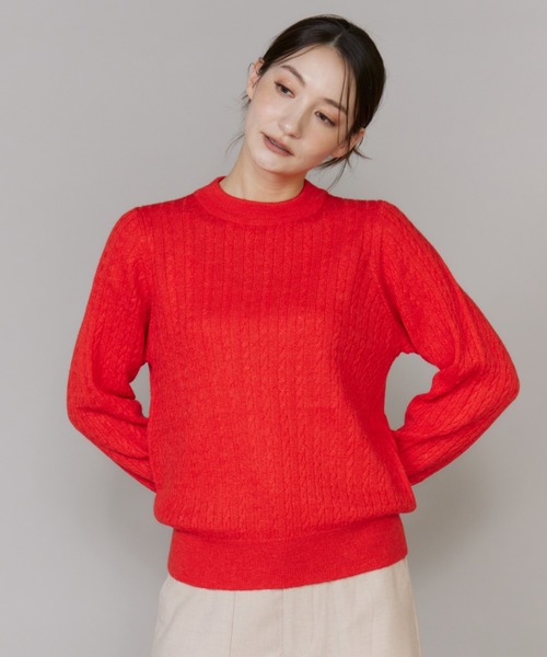 ケーブル柄アルパカニット（ニット/セーター）｜I.T.'S international