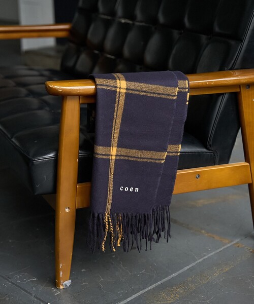 coen（コーエン）の「【ギフトにおすすめ】柄アソートマフラー（マフラー・メンズ・ナチュラル/ネイビー/ベージュ/グレー系/ダークグレー/その他1・FREE）」の6枚目の写真