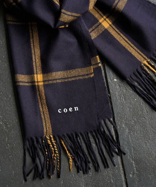 coen（コーエン）の「【ギフトにおすすめ】柄アソートマフラー（マフラー・メンズ・ナチュラル/ネイビー/ベージュ/グレー系/ダークグレー/その他1・FREE）」の17枚目の写真