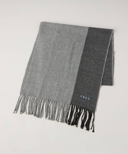coen（コーエン）の「【ギフトにおすすめ】柄アソートマフラー（マフラー・メンズ・ナチュラル/ネイビー/ベージュ/グレー系/ダークグレー/その他1・FREE）」の14枚目の写真