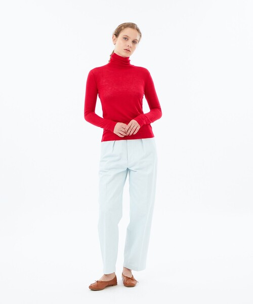 MACKINTOSH PHILOSOPHY(マッキントッシュ フィロソフィー)の「【WEB&一部店舗限定】ファインウールハイゲージタートルニット(ニット/セーター・レディース・レッド系その他/ブラウン・38)」の9枚目の写真