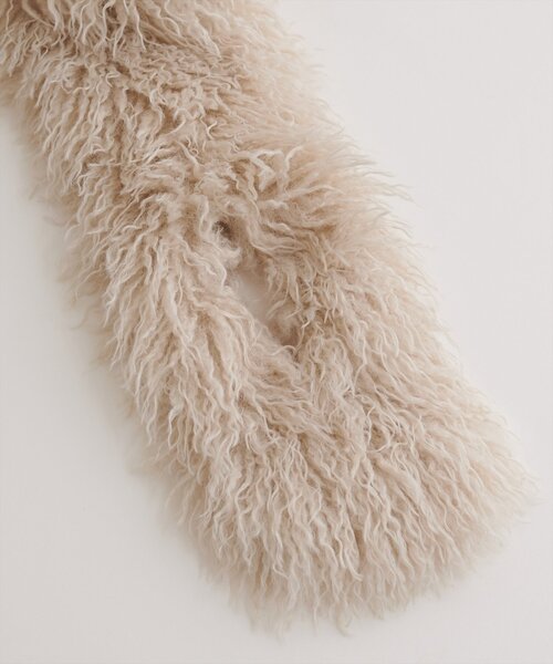 natural couture（ナチュラルクチュール）の「プードルファーティペット（ストール/ショール・レディース・ピンク/ブラウン/アイボリー/グレイッシュベージュ・FREE）」の9枚目の写真
