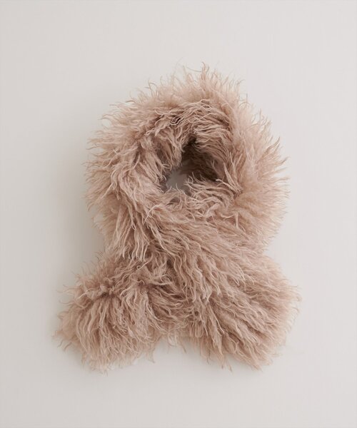 natural couture（ナチュラルクチュール）の「プードルファーティペット（ストール/ショール・レディース・ピンク/ブラウン/アイボリー/グレイッシュベージュ・FREE）」の15枚目の写真