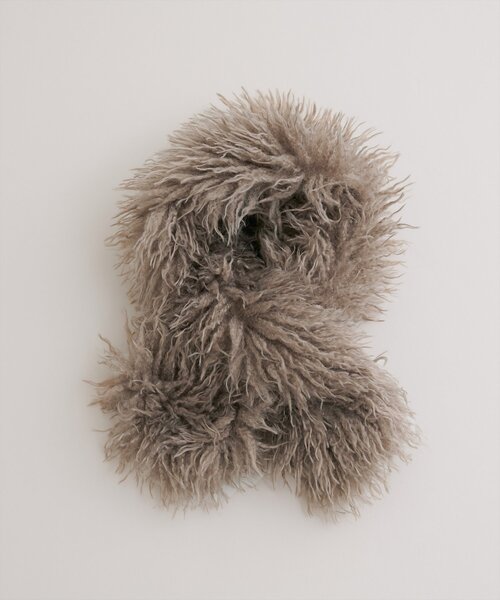 natural couture（ナチュラルクチュール）の「プードルファーティペット（ストール/ショール・レディース・ピンク/ブラウン/アイボリー/グレイッシュベージュ・FREE）」の18枚目の写真