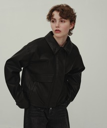 CITY TOKYO（シティトウキョウ）の「Leather Blouson/フェイクレザーバルーンショートブルゾン（ブルゾン）」
