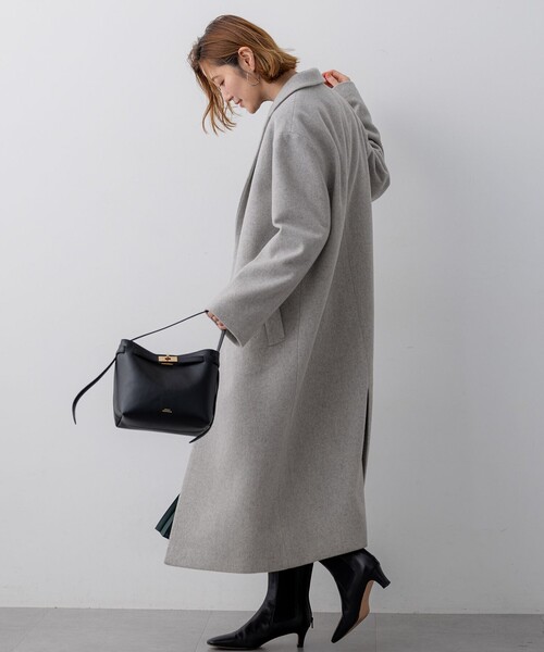 23区（ニジュウサンク）の「ウールモッサ チェスターコート（チェスターコート・レディース・ライトグレー系/スカイブルー系/ピンク系・38）」の16枚目の写真