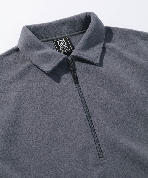 SIGNAL SPORTS（シグナルスポーツ）の「【SIGNAL SPORTS】Fleece Half Zip Sweat（スウェット・メンズ・グレー/ネイビー・MEDIUM/LARGE）」の4枚目の写真