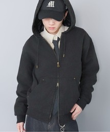 SPINNS（スピンズ）の「【短丈】中綿ダック地アクティブジャケット/キルティング裏地・ダブルジップ/古着風/ユニセックス（ブルゾン）」