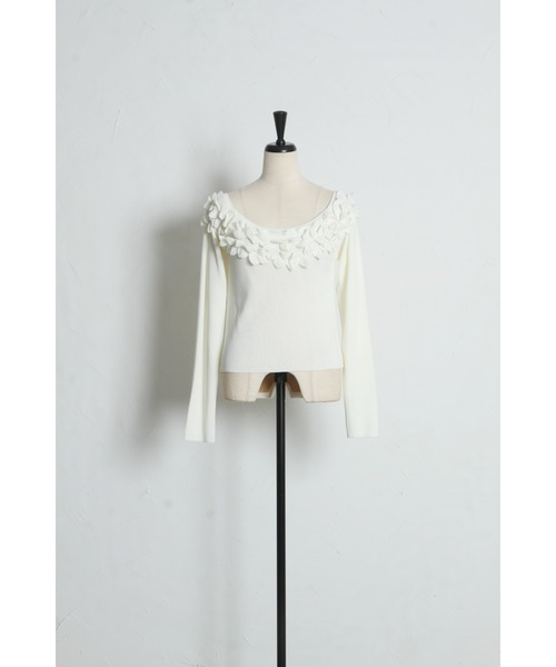 ARVELLIA(アルベリア)の「OFF SHOULDER FRILL KNIT(ニット/セーター・レディース・ブラック/ホワイト・M)」の19枚目の写真