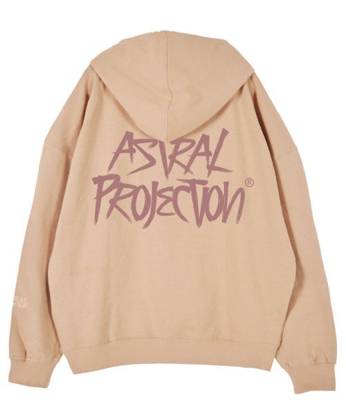 ASTRAL PROJECTION(アストラルプロジェクション)の「グラフィティレタリングオーバーサイズドロップショルダーフードパーカー_ピーチ(パーカー・メンズ・その他・MEDIUM/LARGE/X-LARGE/XX-LARGE)」の1枚目の写真