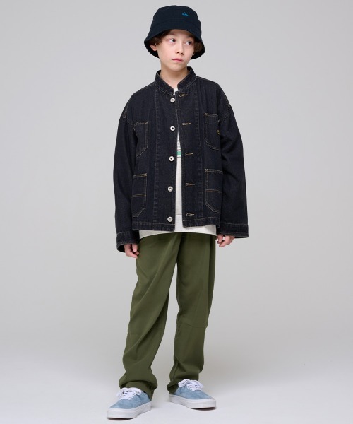 KRIFF MAYER Kid's Collection（クリフメイヤーキッズコレクション）の「むちゃ伸びワークシルエットパンツ（チノパンツ・キッズ・ベージュ/オリーブ/グレー/ネイビー・150/140/130/120/170/160）」の6枚目の写真